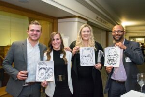 Milwaukee-Public-Library-Foundation-Ben-Franklin-Awards-Group-With-Caricatures
