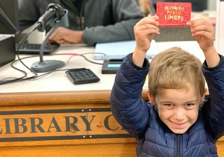 Milwaukee-Public-Library-Foundation-Boy-With-First-Library-Card