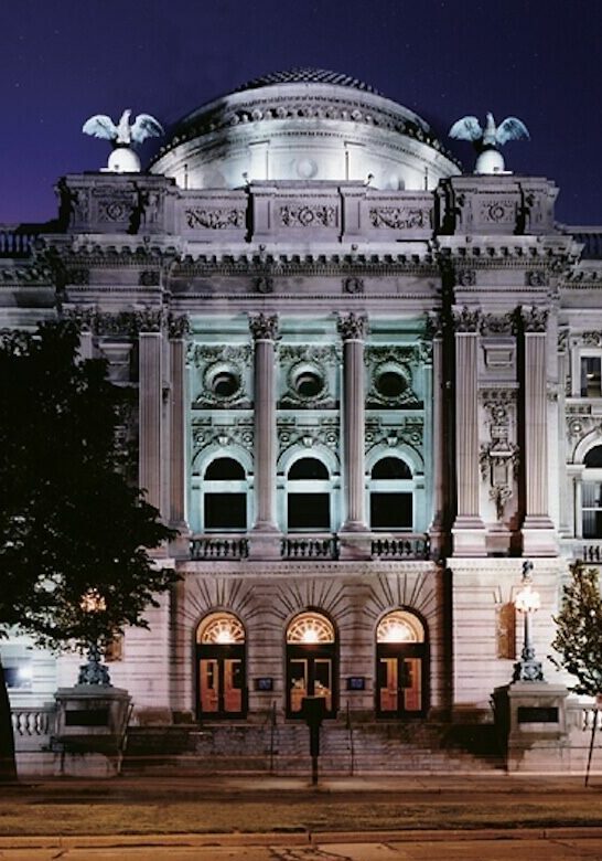 Milwaukee-Public-Library-Foundation-Central-Dome-Exterior-at-Night